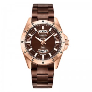Alexandre Christie AC 6678 Rosegold Brown Man MEBROBO